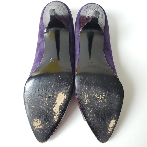 Vintage purple suede high heels 8.5 - Picture 12 of 12